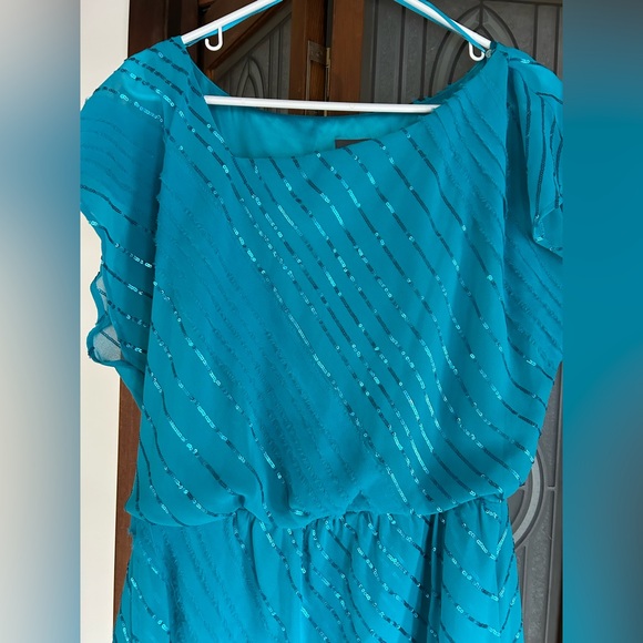 Vince Camuto Blue Caribbean Dress 14 - Picture 3 of 9